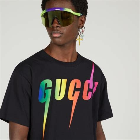 t-shirt with gucci blade print|gucci jersey t shirt.